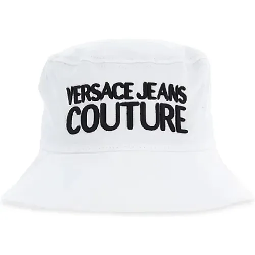 Weißer Baumwollherrenhut mit Logo - L , Herren, Größe: M - Versace Jeans Couture - Modalova