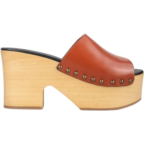 Leather Weekend Sandals Mule , female, Sizes: 3 UK, 2 UK, 6 UK - Max Mara - Modalova