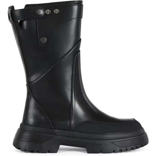 Eco Leder Reißverschluss Stiefel , Damen, Größe: 38 EU - Guess - Modalova