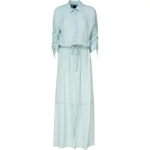 Shirt Dress with Drawstring Waist , female, Sizes: XS, S - pinko - Modalova