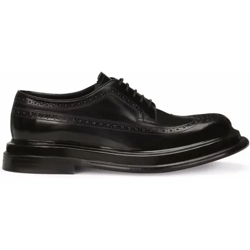 Business Shoes, Classic Leather with Durable Rubber Sole , male, Sizes: 10 UK, 5 UK - Dolce & Gabbana - Modalova
