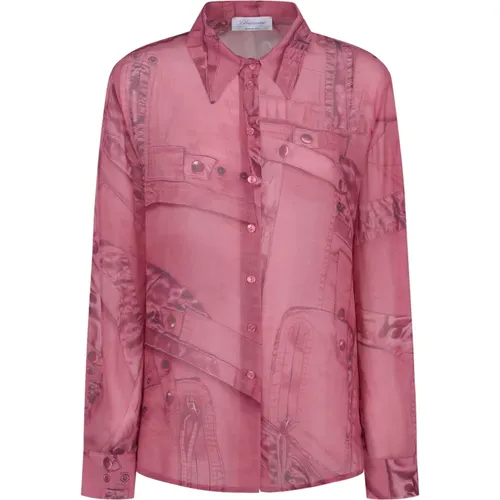 Printed Blouse , female, Sizes: S, XS - Blumarine - Modalova