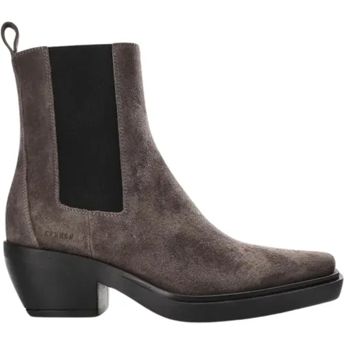 Suede Chelsea Texano Stiefel Off-Black , Damen, Größe: 41 EU - Copenhagen Studios - Modalova