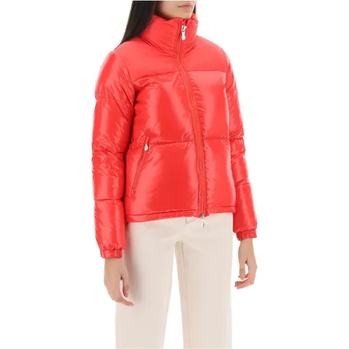 Glänzende Nylon Kurze Daunenjacke , Damen, Größe: S - Pyrenex - Modalova