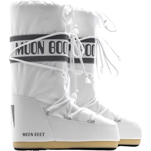 Nylon Snow Boots with Icon Design , female, Sizes: 6 UK - moon boot - Modalova
