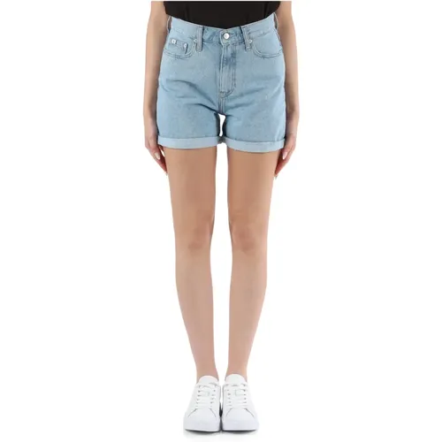 Denim Mom Fit Shorts mit Fünf Taschen - Calvin Klein Jeans - Modalova