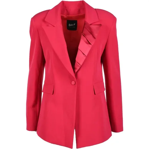 Elegante Jacke aus Polyester-Mix , Damen, Größe: L - Giulia N Couture - Modalova