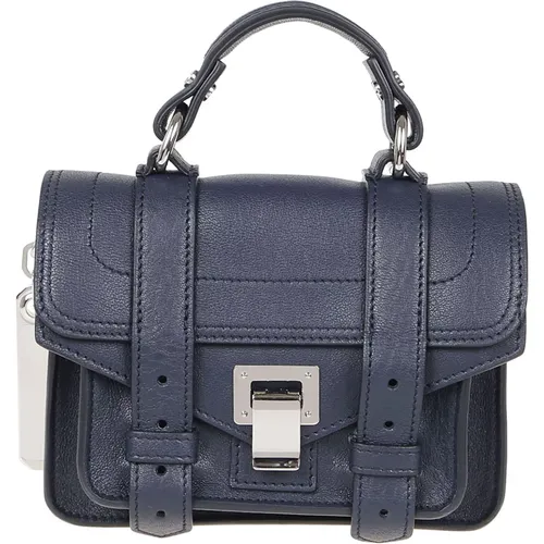 Silver Tab Closure Leather Handbag , female, Sizes: ONE SIZE - Proenza Schouler - Modalova