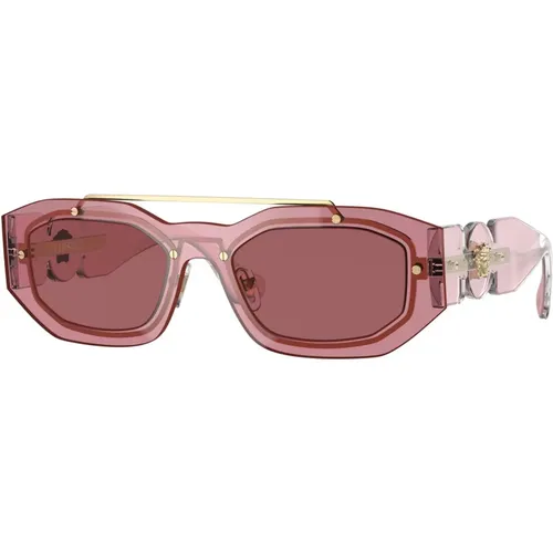 Sonnenbrille in /Dunkelviolett , Herren, Größe: 51 MM - Versace - Modalova