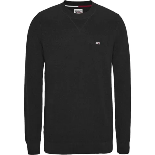 Gerade geschnittener Pullover aus 100% Baumwolle , Herren, Größe: M - Tommy Jeans - Modalova