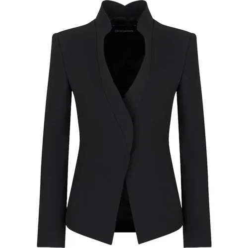 Cady Crepe Blazer , female, Sizes: L, 2XS - Emporio Armani - Modalova