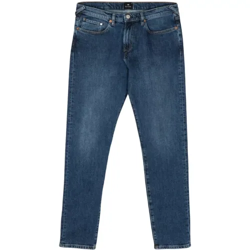 Blaue Jeans mit Applikationslogo und schmalem Bein , Herren, Größe: W36 - PS By Paul Smith - Modalova
