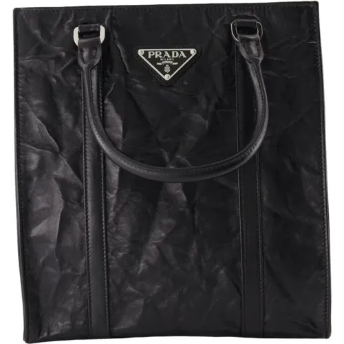 Handtasche mit Verstellbarem Riemen und Metall-Logo - Prada - Modalova
