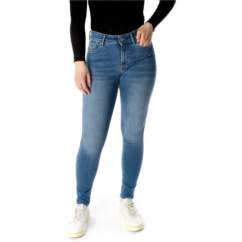 Highwaist Skinny Fit Jeans mit Distressed Details - Replay - Modalova