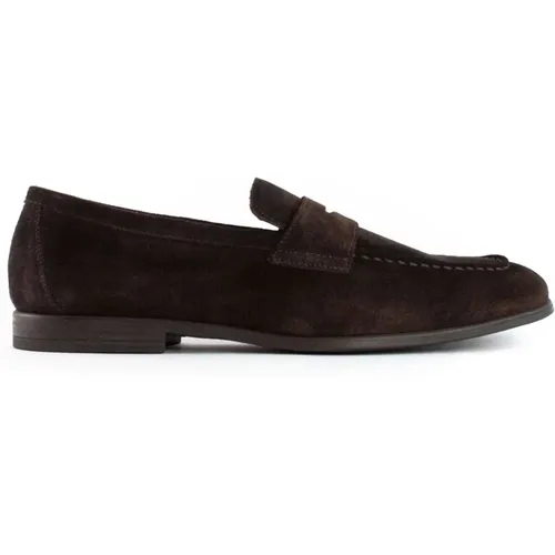 Suede Penny Loafer Shoes , male, Sizes: 6 UK - Doucal's - Modalova