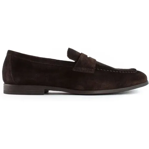 Suede Penny Loafer Shoes , male, Sizes: 7 UK, 6 UK - Doucal's - Modalova