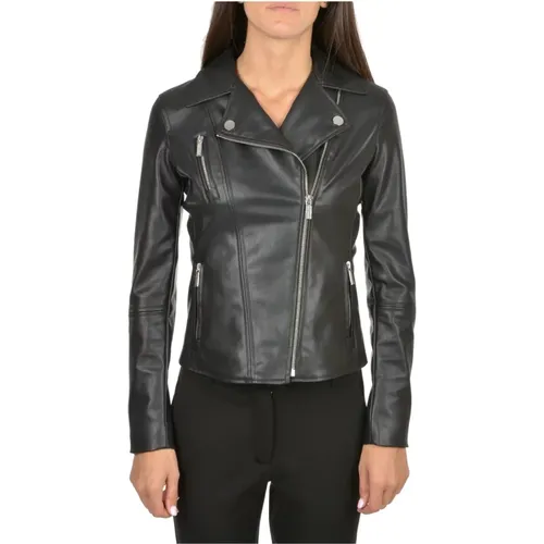 Biker Faux Leather Coat , female, Sizes: L - Emporio Armani - Modalova