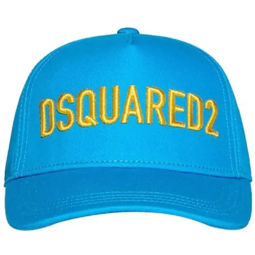 Türkisfarbene Kappe mit Logo-Stickerei , unisex, Größe: M - Dsquared2 - Modalova