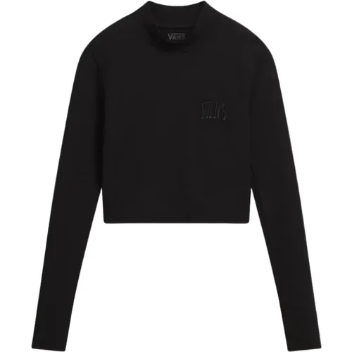 Mock Neck Langarmshirt , Damen, Größe: S - Vans - Modalova