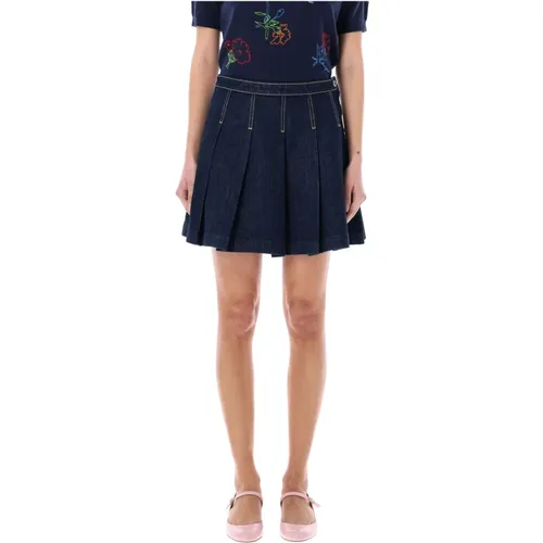 Womens Clothing Skirts Rinsed Denin Ss24 , female, Sizes: W26, W28, W27 - Kenzo - Modalova