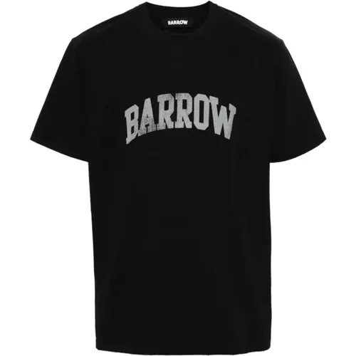 Schwarzes Jersey T-Shirt , Herren, Größe: XL - Barrow - Modalova