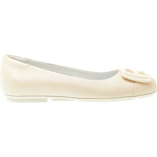 Leather Ballerina Shoes , female, Sizes: 4 UK, 3 UK, 6 UK, 5 UK, 3 1/2 UK, 2 UK, 5 1/2 UK, 8 UK, 4 1/2 UK, 7 UK - Hogan - Modalova