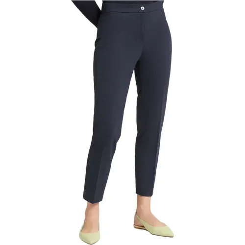 Blaue Slim Fit Hose , Damen, Größe: XL - Elena Mirò - Modalova