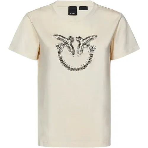 Love Birds T-Shirt , female, Sizes: S, M, L, XS - pinko - Modalova