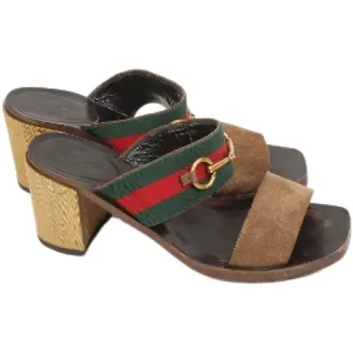 Pre-owned Stoff sandals - Gucci Vintage - Modalova