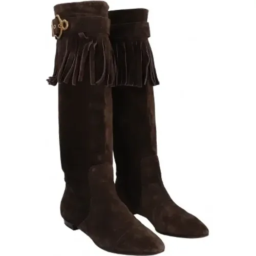 Pre-owned Leather boots , female, Sizes: 5 UK - Louis Vuitton Vintage - Modalova