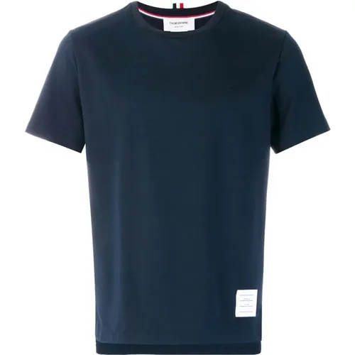 Relaxed Tee with Side Slit , male, Sizes: XL - Thom Browne - Modalova