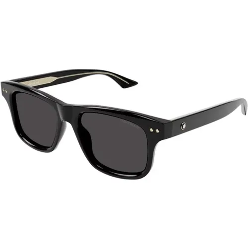 Grey Sunglasses Mb0319S 001 , male, Sizes: 55 MM - Montblanc - Modalova