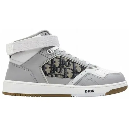 Oblique Canvas High-Top Sneakers - Dior - Modalova