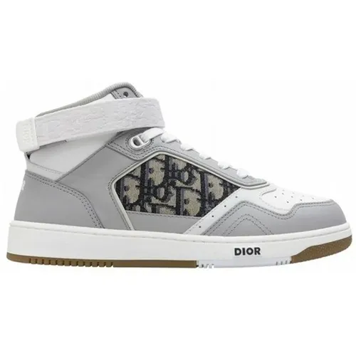 Oblique Canvas High-Top Sneakers , male, Sizes: 11 UK, 13 UK - Dior - Modalova