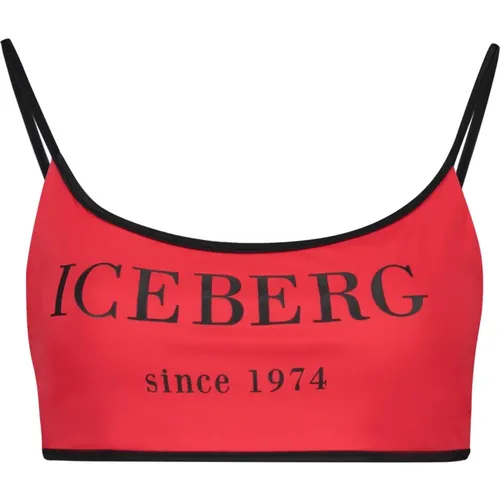 Logo Print Bikini Top Iceberg - Iceberg - Modalova