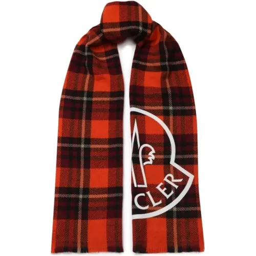 Checked Wool Scarf , male, Sizes: ONE SIZE - Moncler - Modalova