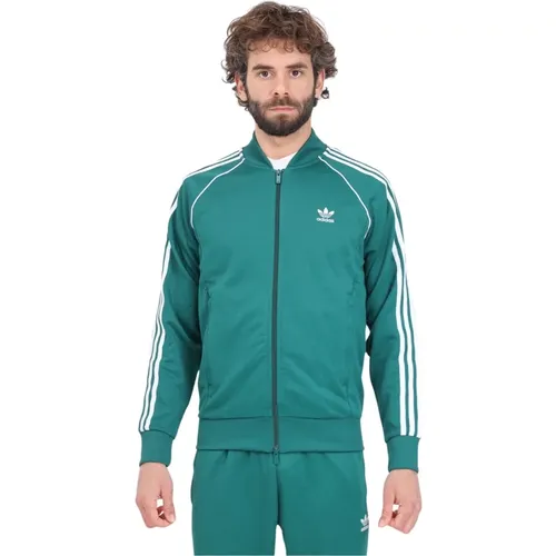 Grüne Track Jacket Adicolor Classics SST , Herren, Größe: XS - adidas Originals - Modalova