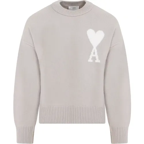 Light Wool Sweater Heart Logo , male, Sizes: XL - Ami Paris - Modalova