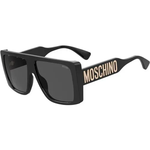 Stilvolle Sonnenbrille Schwarzer Rahmen , Damen, Größe: 59 MM - Moschino - Modalova