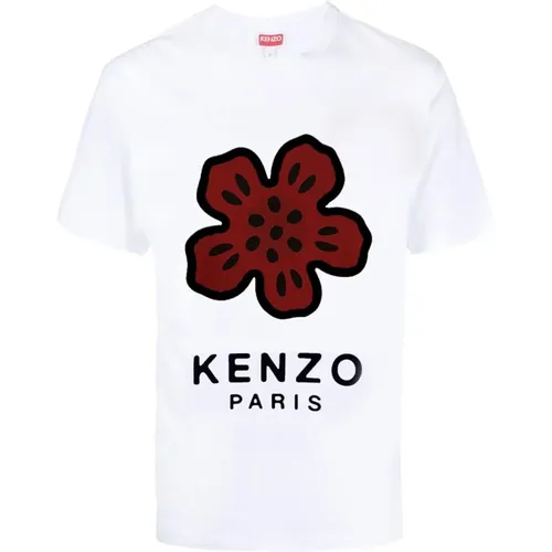 Cotton Logo Patch T-Shirt , male, Sizes: XL, L, M - Kenzo - Modalova