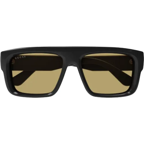 Décor Square Sunglasses with Metal Detail , male, Sizes: 55 MM - Gucci - Modalova