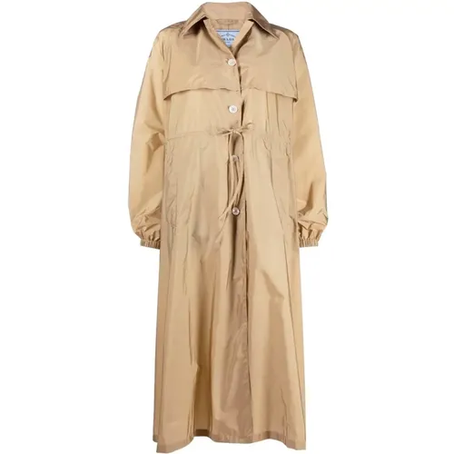 Lightweight Trench Coat , female, Sizes: S, XS - Prada - Modalova