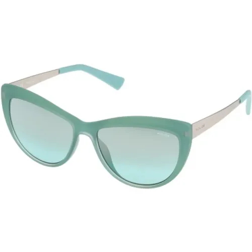 Metallrahmen Grüne Sonnenbrille , Herren, Größe: 55 MM - Police - Modalova