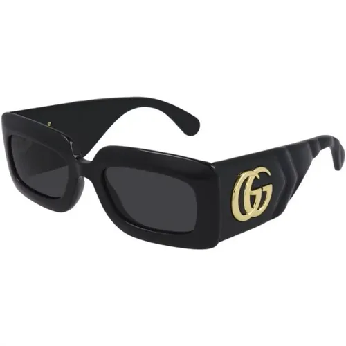 Grey Sunglasses Gg0811S 001 , female, Sizes: 53 MM - Gucci - Modalova