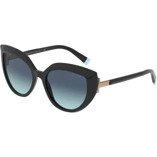 Blue Shaded Sunglasses , female, Sizes: 54 MM - Tiffany - Modalova