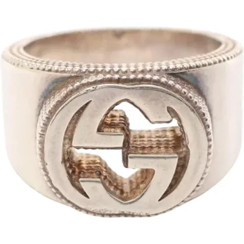 Pre-owned Silver rings , female, Sizes: ONE SIZE - Gucci Vintage - Modalova