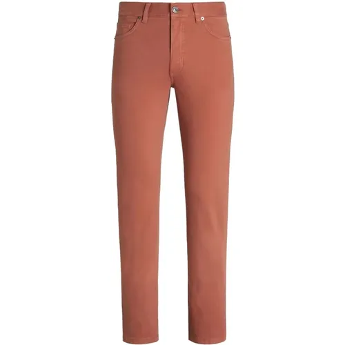 Cotton trousers , male, Sizes: W34, W36 - Ermenegildo Zegna - Modalova