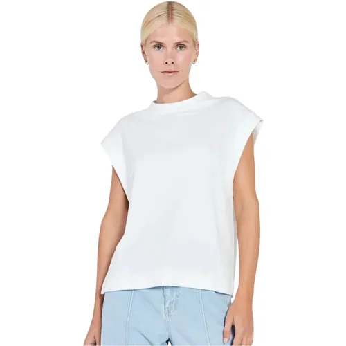 Rundhals Modal Polyester Top , Damen, Größe: XS - Norr - Modalova