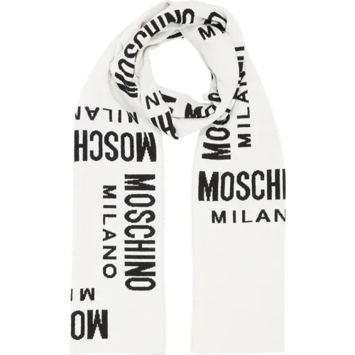 Logo Wollschal Multicolor Muster - Moschino - Modalova