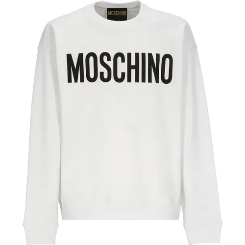 Cotton Sweatshirt with Contrasting Logo , male, Sizes: L, M, XL - Moschino - Modalova